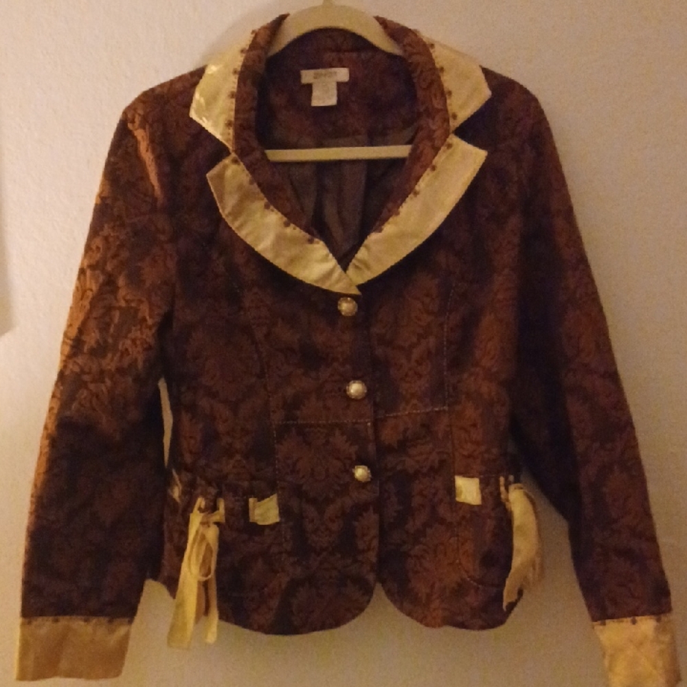 Elegant Brown and Gold Women's Jacket